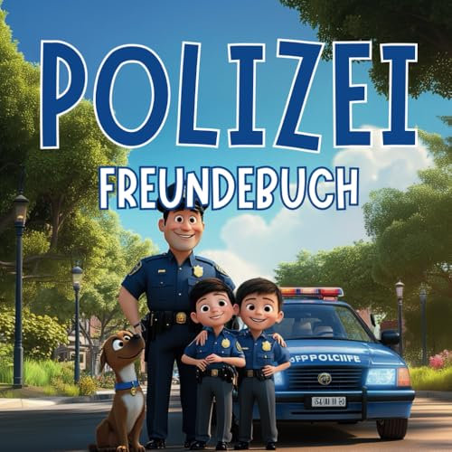 Kita Freundebuch Polizei - Die ersten Freunde im Kindergarten zum Ausfüllen - Ein tolles Erinnerungsbuch für bis zu 31 Freunde: Freundebuch für den Kindergarten für Jungen ab 2 Jahre