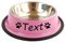 Keruidian Personalisierter Namensnapf Für Hunde Und Katzen, Edelstahlnapf Für Haustiere, Bunt, Wasserfutter, Rutschfestes Essbecken, Runder, Personalisierter Napf In Verschiedenen Größen (Rosa)
