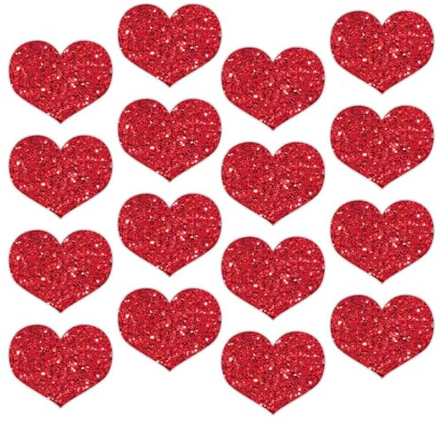 FYSUIMU Kühlschrankmagnete zum Valentinstag, rotes Herz, Kühlschrankmagnet, Garagenmagnet für Hochzeitstag, Spind, Metalltür, Auto-Dekoration, 16 Stück