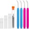 4 Stück Strickhaken Set Nadel Für Strickliesel Stricken Haken Loom Haken Strickrahmen Haken Großen Augen Nähnadeln Häkelnadel Haken für Strickliesel Knitter & Knitting Loom