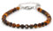 Echtes Tigerauge Edelstein Armband mit facettierten 4mm Perlen - Länge verstellbar - Heilstein Schutzstein Edelsteinarmband Glücksbringer Talisman Geschenk (Tigerauge, 16-21CM S)