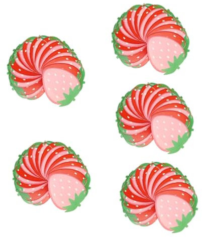 Toyvian 5 Sätze Papierschnur Erdbeerkonfitüre Banner Mit Erdbeerfrüchten Erdbeerdekorationen Für Party Erdbeer Süßigkeiten Obst-motto-party-dekoration Erdbeergirlandenbanner 4 Stück * 5