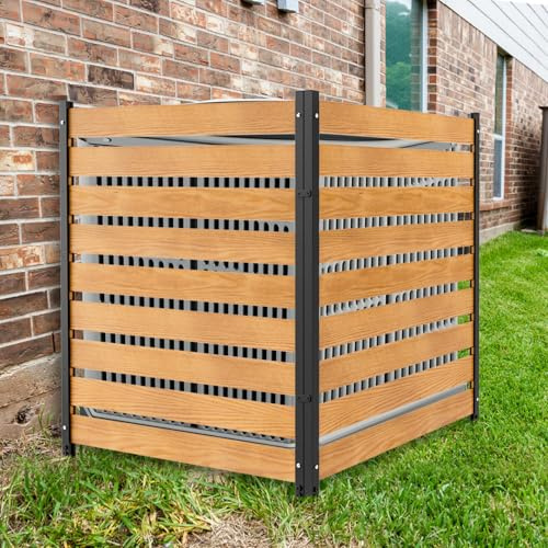 36 W x 44 H (2 Panels) Air Conditioner Fence, No Dig Wood Privacy Screen, Ideal Outdoor Privacy Wall, Pool Equipment Enclosure, Trash Can Enclosures, Privacy Fence Panels for Outside
