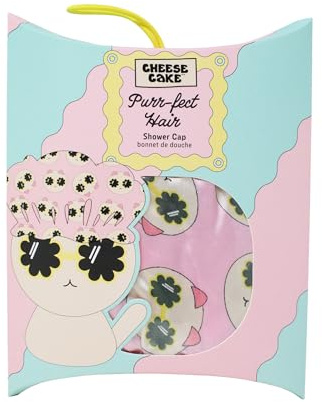 Upper Canada Cheese Cake Pink Shower Hair Cap Girls Bath Self-Care Japanese Kawaii Cat Style