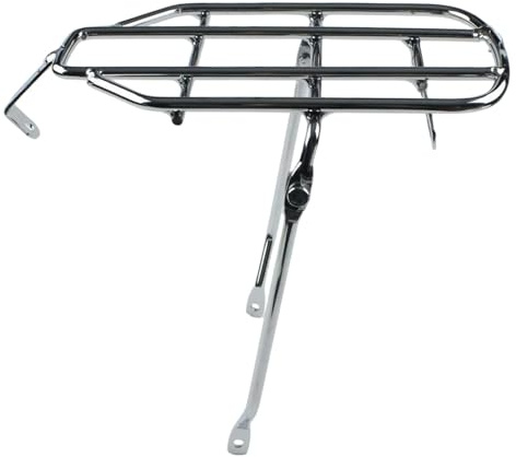 Ronyme Fahrrad-Gepäckträger, Fahrrad-Gepäckträgerhalterung aus Metall für 14 Zoll, Fahrradausrüstung, zu installierender Gepäckträger, Silber