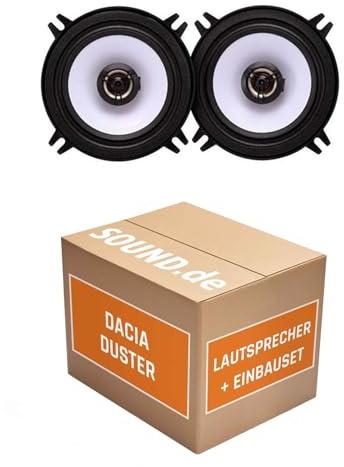 Lautsprecher Boxen Einbaupaket für Alpine SXE-1325S kompatibel mit Dacia Duster 1 Generation vorne | 2X Tief-Mitteltöner mit integriertem Hochtöner 200W MAX