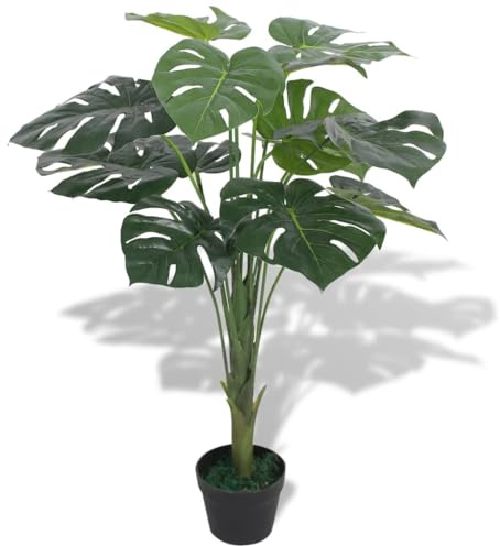 Mokuyary Künstliche Monstera Fensterblatt mit Topf 70 cm Grün Kunstpflanze, Künstlicher Pflanze für Deko Wohnzimmer Schlafzimmer Küchen Büro