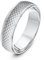 Theia Unisex Ehering Sterling Silber, Hammerschlag, mit doppelt gerilltem Rand, 6mm, - Größe 66 (21.0)