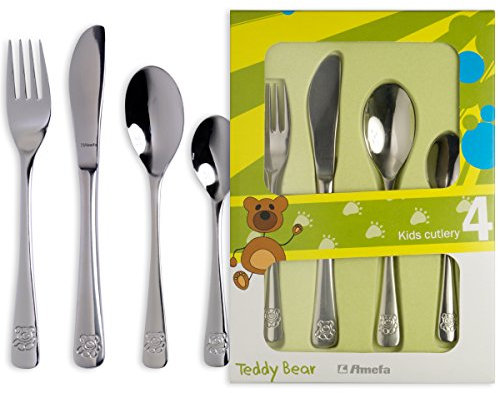 Amefa Kinderbesteck - Teddy 4 teilig inkl. Gravur KB025