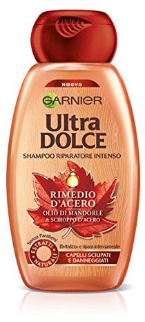 Garnier Ultra Dolce Rimedio d'Acero Shampoo, Riparatore Intenso - 250 ml - [confezione da 12]