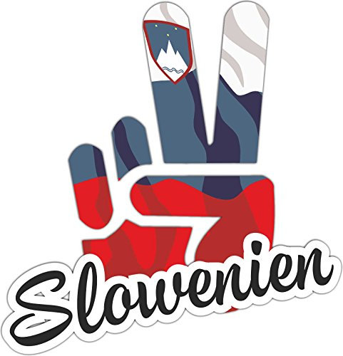 INDIGOS UG - Aufkleber - Autoaufkleber - Sticker - Slowenien - Victory - Sieg - Heckscheibe, Kofferraum - 10x8cm