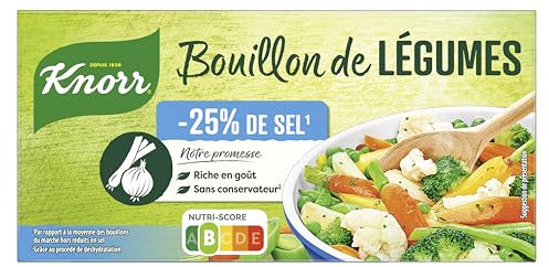 Knorr Bouillon de Légumes Réduit en sel 12 tablettes 109 g