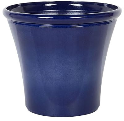 Cache-Pot 46 cm de Diamètre en Fibre d'Argile et Fibre de Verre Bleu Marine Kokkino