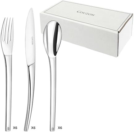 Couzon C51700MBA1B82 Neuvième Art 18 Couverts entrée, Fromage, Dessert pour 6 Personnes