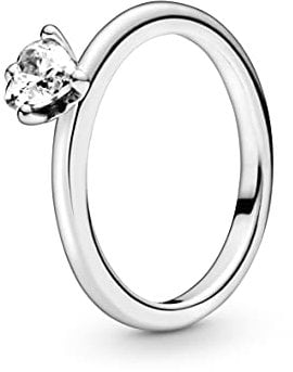 PANDORA Damen-Solitär Jahresring 925 Sterlingsilber mit '- Ringgröße 54 198691C01-54