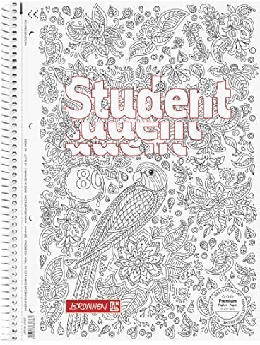 Brunnen Notizblock/Collegeblock Student Zenart (Liniert Papagei, 5)