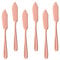 Buyer Star Cuchillos de mantequilla de acero inoxidable, esparcidores de queso de oro rosa para untar mermelada de queso crema (juego de 6)
