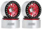 INJORA 4PCS 1,9 Beadlock Felgen Metall Räder Felge Set für 1:10 RC Rock Crawler Axial SCX10 pro SCX10 II III TRX4 D90 VS4-10 Redcat Gen 8 7 Pro Enduro(Rot)