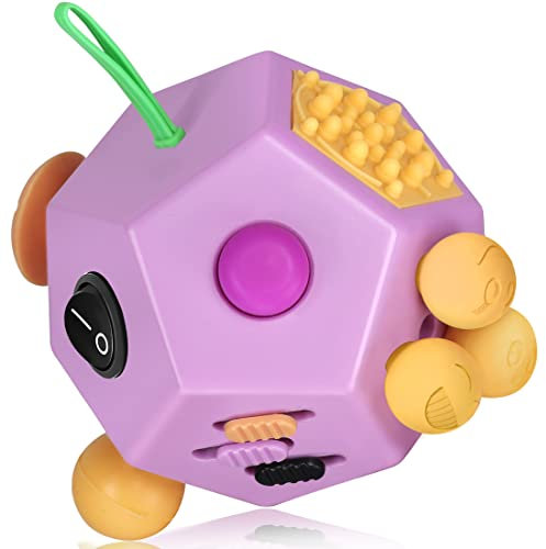 VCOSTORE Fidget Cube mit 12 Seiten, Infinity Cube Fidget Anti Stress Würfel Spielzeug für Erwachsene Kinder mit ADHS,ADD,ASD,ADHD