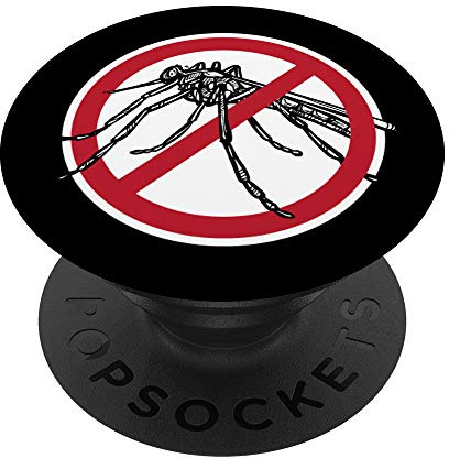 No Mosquito Sign Anti Insect Pest Control Cool Novelty Gifts PopSockets Grip and Stand for Phones and Tablets