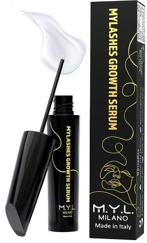 M.Y.L. Siero Ciglia & Sopracciglia Allungante 5 ml – Rinforzante con Acido Ialuronico, Bava di Lumaca e G-Cell Staminali – Made in Italy, Cruelty Free, Vegan