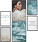 Papierschmiede® Mood Poster Set Coco Blue Furry, Bilder Wohnzimmer Deko Schlafzimmer, 2x DIN A4 und 4x DIN A5, Blau Fell Seide Frau - Wandposter ohne Rahmen