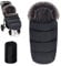 Zamboo Universal Thermo Fußsack mit Fell für Buggy Kinderwagen - Kinder Winterfußsack für 3-Punkt und 5-Punkt-Gurt, mit Kapuze und Fleece Futter - Dunkelgrau