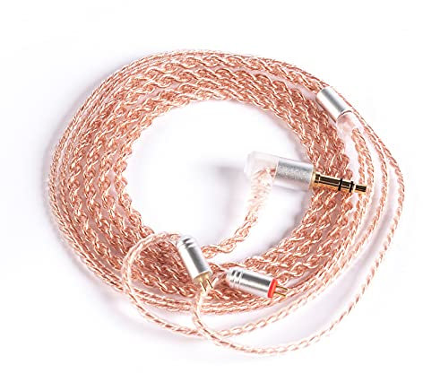 KBEAR - Cable de auriculares de cobre 4N sin oxígeno basado en mejora el sonido Cable de repuesto para auriculares ES4 ZST ZSN ZS3 ZSR CCA C10 AS10 ZS10 (2 pines, 3,5 mm, sin micrófono)