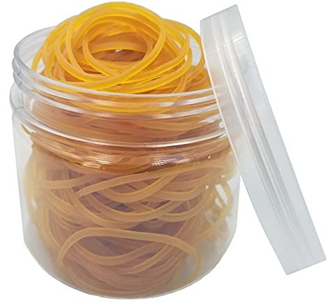 Hodooly 200pcs Yellow Rubber Bands, Elastic Bands Sturdy Rubber Band for School Home and Office Use (Yellow)
