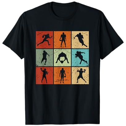 Retro American Football Silhouette, American Football T-Shirt