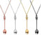 BEAUTYBIGBANG 4 Pieces Spoon Necklace Charm Spoon Pendant Necklace Tiny Mini Tea Spoon Necklace Antique Ket Spoon Necklace Festival Snuff Spoon Necklace for Women Men(Silver,Gold,Rose Gold,Black)