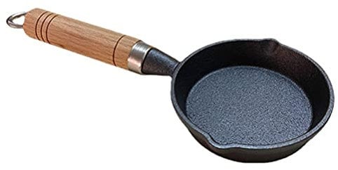 Luxshiny 1pc Mini Iron Frying Pan Cooking Skillet for Pancakes Eggs and Pizza Wear-Resistant Design Safe for Open Flame Cooking Effort-Saving Kitchen Utensil