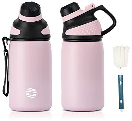 Fjbottle Borraccia Termica con Tappo magnetico 1L, 800ml, 600ml, 400ml Bottiglia Termica per Bambini - Senza BPA/Senza Perdite Borracce acciaio inox per Scuola, Sport, Palestra, Ciclismo