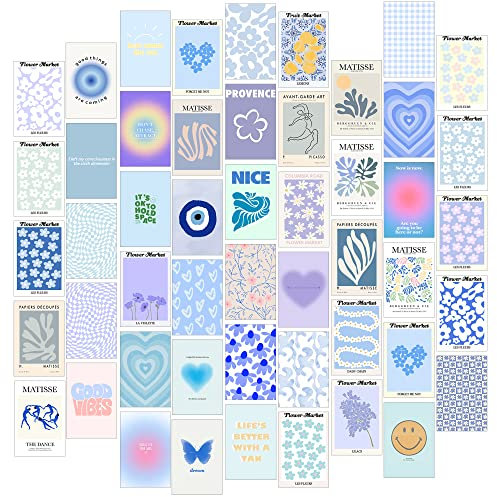 Ästhetische Schlafzimmer-Dekoration für Frauen, Wand-Collage-Set, 50 Stück adrette Raumdekoration, Matisse-Poster für Zimmer, ästhetische Wanddekoration, ästhetisches Bild-Collage-Kit für
