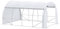 Outsunny Invernadero de Exterior 4x3x2 m Invernadero de Túnel con Puerta y 8 Ventanas de Malla Enrollables Invernadero de Huerto para Patio Jardín Blanco