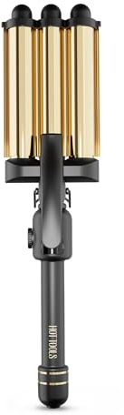Hot Tools Pro Artist 24K Gold Digital 3 Barrel Hair Waver | Long Lasting Defined Waves (Jumbo Size)