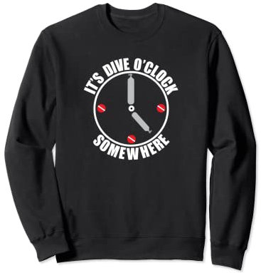 Witzige Taucheruhr mit Flagge, Tanks Sweatshirt