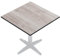 GGMMÖBEL COMPACT | Esstisch HPL Tischplatte | 58 x 58 cm | Eiche-Weiß | Perfekt für klappbare Gartentisch, Esstisch | Outdoor | Restaurant, Cafe, Bar