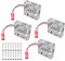 4X DC 5V 0.25A Cooling Radiator Fans 30x30mm LED Blue Light Brushless CPU Heat Cooler 2-Pin Connector Compatible w/Raspberry Pi 4