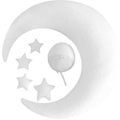 Neugeborene Fotografie Requisiten - Mond Dekokissen, Posing Kissen, Halbmond Und Sterne Set - Fotoshooting Props für 0-6 Monate Baby