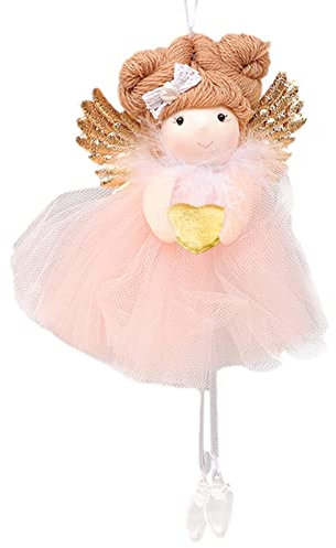 Facynde Weihnachten Hängende Engel Anhänger Kleine Engel Figure Aus Plüsch, Weihnachtsdeko Zum Aufhängen Christbaumschmuck Plüsch Weihnachtself