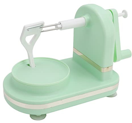 Máquina para Pelar Frutas, Peladora de Manzanas con Manivela Multifunción Segura y Eficiente, Fácil de Usar, Verde para el Hogar (Verde claro)