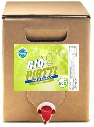 Giò Piatti Detersivo Piatti a Mano, Alla Spina Ecologico 10 Kg Bag in Box - Profumo Bergamotto