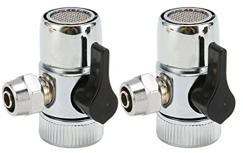 3 Uds Válvula Desviadora de Grifo de Fregadero, Adaptador Desviador de Grifo de Latón Cromado G3/8 para Conexión de Grifo de Fregadero para Baño y Cocina