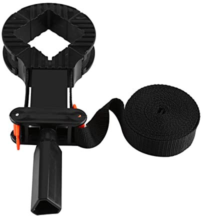 WINH Picture Frame Clamp, Corner Clamp Band Strap Band Clamp, Adjustable 4 Jaws Picture Frame Holder Band Strap Clamp for Rectangular Square Round Polygon