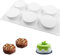 OCPO KITCHEN Muffinform Silikon, Silikonformen Rund Backen, Runde Zylinderform Silikonform, Runde Zylinderform für Cake Pops, Muffins, Kuchen, Käse, Seife, Schokolade, Käsekuchen (6 Mulden)