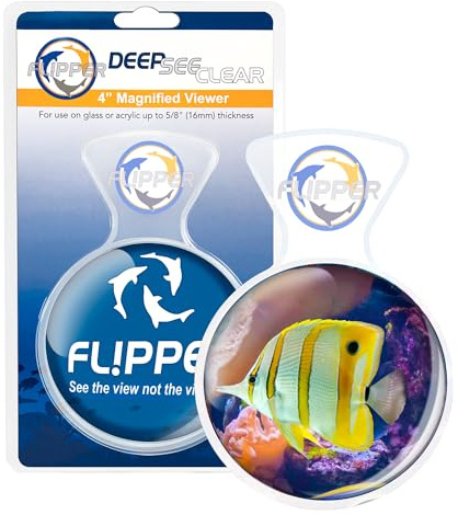 Flipper DeepSee 10,2 cm Viewer – Filter klare Linse und magnetische Lupe für Aquarien – magnetische Lupe ideal für Fotografie – klar