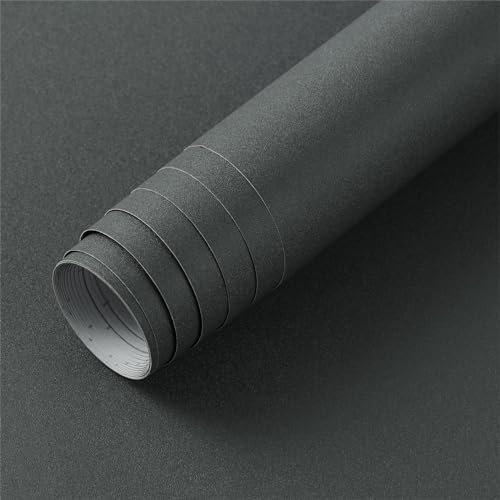 Timeet Klebefolie Küche Grau Matt Möbelfolie Selbstklebend Dunkelgrau 60x1000cm Wasserdicht Möbelaufkleber Selbstklebende Vinyl Folie für Möbel Arbeitsplatte Schränke Wände