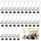 25pcs Ganci per Lavanderia Portatili, Mollette Grucce Ganci a Clip, Grucce Metallo Ganci con Pinza, Gancio per Stivali Clip in Acciaio Antiscivolo per Pantaloni Scarpe Calzini