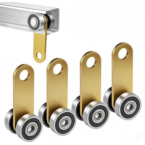BIAXJUNY 2-Rad-Rollen für Trolley-Montage, für den Einsatz mit Strebenk 1-5/8 Zoll breit und alle 1-5/8 oder höher, 4 Stück